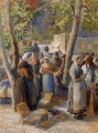 ジゾールの市場 1887年 カミーユ・ピサロ